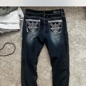Hydraulic Women's Dark Blue Embellished Skinny Jeans